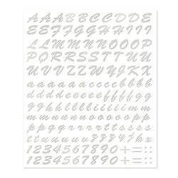 4R Quattroerre.it 1234 Kit Letras adesivas compostíveis, prateado