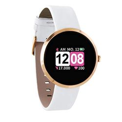X-WATCH 54035 SIONA COLOUR FIT TFT Women's Smartwatch, Activity Tracker, Android and Apple IOS, POLAR WHITE