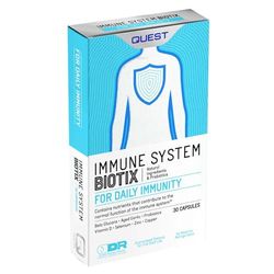 Quest Immune Biotix Capsules for Daily Immunity. with Vitamin D, Zinc & Probiotics to Help Against Infection & Enhance Immunity. Immune System Support Supplement for Men & Women (30 Capsules)