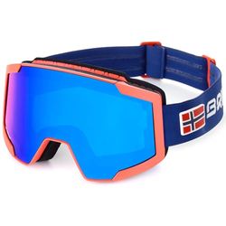 Briko Lava 7.6 Nor, Goggles Unisex Adulto, A00Red Blue-BM3, One