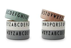 Design Letters Eat & Learn Cuenco para Niños Juego de 3 | Cuencos Tritan para Bebé | Irrompible Cuenco Sin BPA/BPS | Tazón de desayuno | Apta para Lavavajillas Tazón de cereal, 10 Oz
