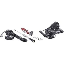 Midland CB-GO Emissora CB apresentada no kit M-Mini transceptor e antena LC29, multibanda 40 canais AM/FM, tomada de acessórios Midland 2-pin