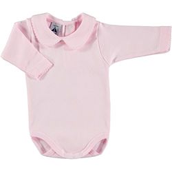 babidu Body Cuello Algodon, Rosa, 6 Meses Bebe-Unisex