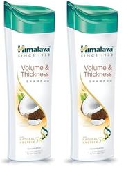Shampooing volume et épaisseur Himalaya à l'huile de noix de coco, fournit du volume, des cheveux visiblement épais et rebondissants, 400 ml (Lot de 2)