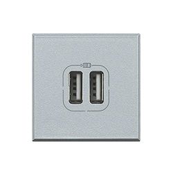 Cargador USB doble Bticino Axolute HC4285C2 Tech 2 modulos