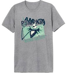 Disney I Am Pumpkin Bone Daddy MEJACKDTS016 T-shirt voor heren, grijs melange, maat XXL, Grijs Melange, XXL