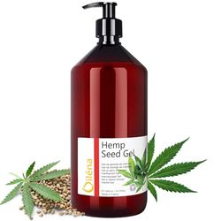 Oïléna - Gel da Massaggio Hemp Crema Naturale | Sollievo Rapido di Muscoli e Articolazioni | Formula Lenitiva | Balsamo Naturale | Gel Fisioterapia Rilassante, Oily, 1 l Confezione da 1