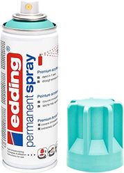 edding 5200 spray permanent - turquoise - 200 ml - peinture acrylique pour peindre ou décorer verre, métal, bois, céramique, plastique, toile - peinture acrylique en aérosol