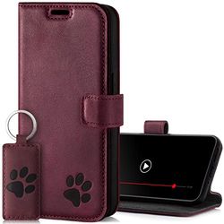 SURAZO Leather Wallet Mobile Phone Case Compatible with Samsung Galaxy A35 - Flip & Fold Smartphone Case with Stand RFID Blocker Magnet Closure, 3 Slots for Bank Cards - Handcrafted European Leather