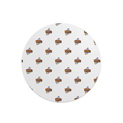 Questo Casa, Round Digital Printed Mouse Pad, Non-Slip Base, for Office and Home, Diameter:22cm