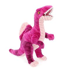 Keel Toys KEELECO - Peluche 100% recyclée - Jouet écologique pour Enfant - Peluche Dinosaure Spinosaure 26cm - SE2267, Rose