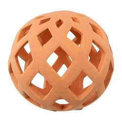 DRW Bola Calada de Ceramica Tono Marron Teja 10x10x10cm
