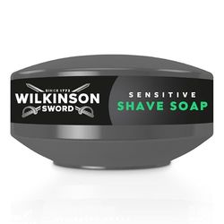 Wilkinson Sword Jabón de Afeitar Clásico para Hombre 125 g – Espuma de Afeitado Rica para Piel Sensible, Hidratante, con Taza Recargable – Afeitado Tradicional, Barba y Rostro, Fabricado en Alemania