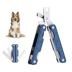 Vinabo Professionele klauwschaar voor honden en katten in dierensalon kwaliteit, klauwsnijder, klauwverzorging voor thuis, eenvoudig en veilig voor thuis dankzij de afstandhouder, Safety Guard