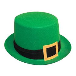 Bristol Novelty- Chapeau Haut-de-Forme en Feutre Vert St Patrick, BH683 Halloween