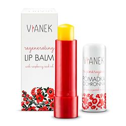 VIANEK Balsamo Labial 4.6g - Hidratante Labios para Mujeres y Hombres - Bálsamo Labial de Ingredientes Naturales - Labial Hidratante Intensivo - Cacao Labios avec Huile de Graines de Framboise