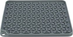 Trixie - Tovaglia per leccare Lick'n'Snack Animali, Vassoio per leccare in Silicone, 20 x 20 cm, Grigio Scuro, Antiscivolo, Adatto a lavastoviglie e congelatore