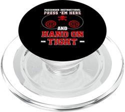 Instrucciones para pasajeros para hombre, presiona Em Here Motocicleta PopSockets PopGrip para MagSafe
