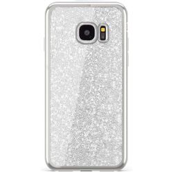 ERT GROUP Custodia alla moda con inserto e lati glitterati in Argento SAMSUNG S7/ G930