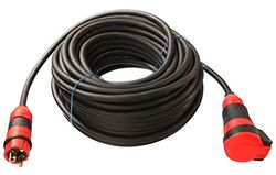 Schwabe Câble rallonge Schuko Ultra II Caoutchouc extrêmement robuste, pour chantier//extérieur noir, noir, 62254, 230 voltsV