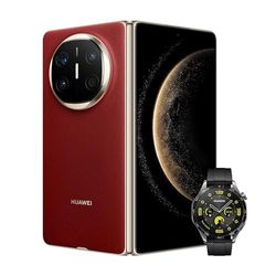 HUAWEI Mate X6+ WATCH GT 4, 12GB + 512GB, opvouwbare Smartphone, Ultraslank en duurzaam, Ultra Chroma Camera, Innovatieve Live-Multitask, Kunlun Glass 2e Generatie, 5110 mAh-batterij, Nebula rood