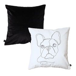 Chic Home Taie d'oreiller en Velours Puppy Chic 45x45 cm