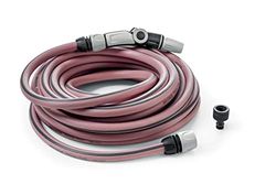 G.F. Srl RECO slang, 15 m irrigatieslang Ø 1/2 inch van kunststof, gerecycled, in een set (ergonomische lans 3 stralen, aansluitingen, stopcontact kraan), gemaakt in Frankrijk, kleur fuchsia