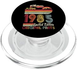 40 Years Old Retro Vintage June 1985 40th Birthday PopSockets PopGrip para MagSafe