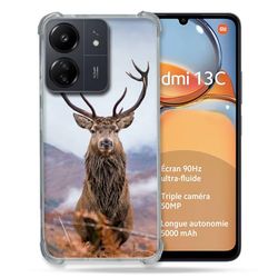 Cokitec Cover rinforzata per Xiaomi Redmi 13C Caccia Capriolo Montagna
