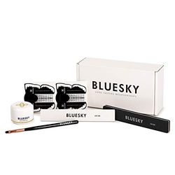Bluesky - Kit de gel constructor para uñas, apto para principiantes, incluye gel constructor transparente de 30 ml, 50 moldes para uñas adhesivos, lima, abrillantador y pincel