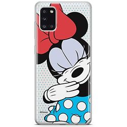 ERT GROUP mobiltelefonfodral för Samsung A31 originalt och officiellt licensierat Disney mönster Minnie 033 optimalt anpassad till formen på mobiltelefonen, gedeeltelijk transparant