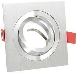 lumitek Proton 1 - Aro decoratie draaibaar, 1 x MR16, GU5.3, geborsteld aluminium