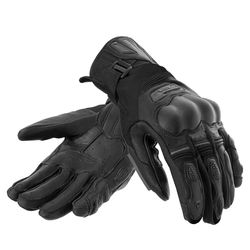 REBELHORN Range motorcykelhandskar män | getläder | fotled SAS-TEC-skydd | Superfabric-inlägg | dubbel manschettjustering | torkare på tummen