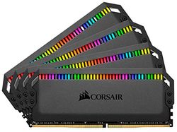 Corsair DOMINATOR PLATINUM RGB 128GB (4x32GB) DDR4 3200 (PC4-25600) C16 1.35V Desktopgeheugen - Zwart