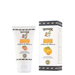L'AMANDE - Dry and Cracked Hand Cream and Strengthening Moisturizing and Scented with Vitamin E, Natural against Atmospheric Agents, with Sweet Almond Oil and Shea Butter - Apricot, 75 ml