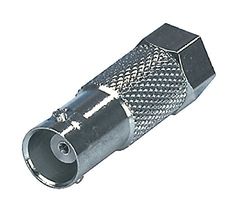 Valueline Fc-023°F BNC Male Female Connector Silver Cable Adapter for Cable (F, BNC Connector, Male/Female, Nickel, Silver, Metal)