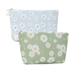 Miss Lulu Toiletry Bag 2 - Piece Set Makeup Bag Cosmetic Bag Storage Travel Wash Organizer SBS Zipper Pouch for Women