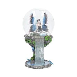 Nemesis Now Immortal Flight Anne Stokes Fairy snöglob 10 cm, harts, grå|vit