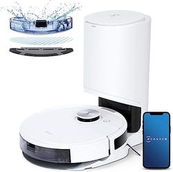 ECOVACS DEEBOT N10 PLUS Robot Aspirapolvere e Lavapavimenti, 4300Pa, Stazione SvuotaPolvere Automatica, 400m², Rilevamento Tappeti, Pulizia Personalizzata, Peli di Animali, Mappe 3D