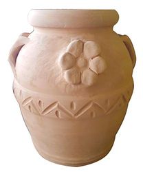 GIARA TERRACOTTA FATTA A MANO; ALTEZZA CM. 26, DIAMETRO PANCIA CM. 19 MINI ORCIO ANFORETTA IDEA REGALO NATALE BOMBONIERA