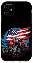 Custodia per iPhone 11 4 luglio fuoristrada auto rock crawler o scala car