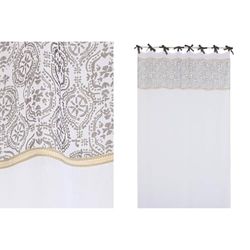 CORTINA ALGODON 140X260X260 IMPRESA BLANCO