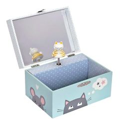 Trousselier - Cofre Musical Fosforescente Chat, Verde Celadon (S50804)