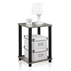 Furinno Mesa auxiliar contemporâneo francês carvalho cinzento