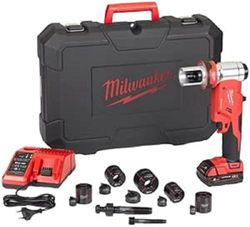 Milwaukee Sacabocados M18 FORCE LOGIC 60kN, perno de tracción 11,1, 19,0mm; troquelador y matrizes M16, M20, M25, M32, M40; 1xM12B2 y maletín 4933451204