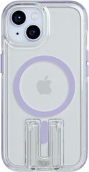 Tech 21 Evo Crystal Kick case for iPhone 15 - Compatible with MagSafe - Kickstand - Impact Protection Case - Lilac