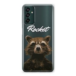 ERT GROUP mobiltelefonfodral för Samsung M13 4G originalt och officiellt licensierat Marvel mönster Rocket 006 optimalt anpassad till formen på mobiltelefonen, gedeeltelijk transparant