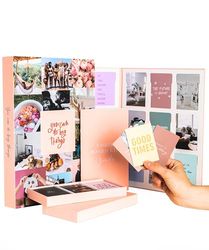 Vision Board Kit – Vision Boards, Dream Board, Mood Board, Collage Book – 150 immagini Vision Board, citazioni – Taglio intercambiabile, nastro adesivo e Vision Board Book senza colla – Crea,