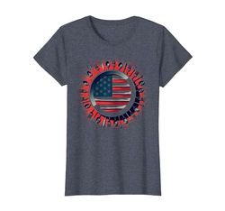 Stars, Stripes, and Silverware T-Shirt, Women, Heather Blue, XL