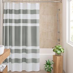 Madison Park Shower Curtain, Grey, 72x96